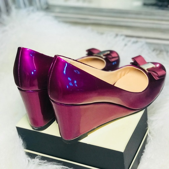 SOLD❣️wedge Sandals High Heels with bow - Picture 2 of 5